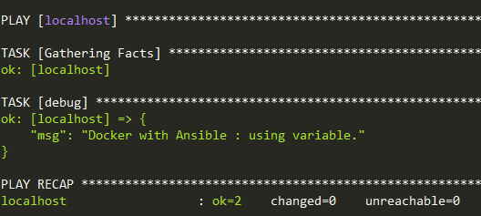 Docker with Ansible Part II : using variables